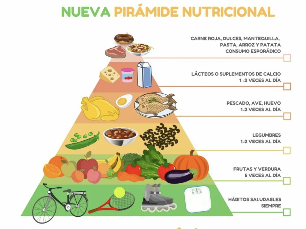 Piramide Nutrición saludable